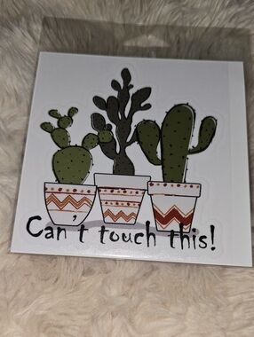 Can't Touch This! Cactus Sticker